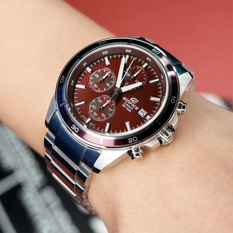 Casio Edifice Chronograph Red Dial Men's Watch-  EFR-526D-3AV-copy